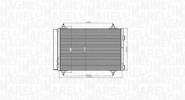 MAGNETI MARELLI 350203916000 Радиатор кондиционера