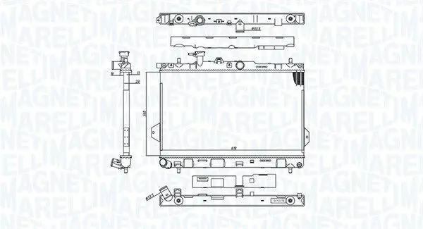 MAGNETI MARELLI 350213110400 Радиатор, охлаждение двигателя