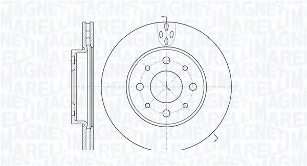 MAGNETI MARELLI 361302040186 Тормозной диск