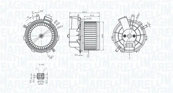 MAGNETI MARELLI 069412236010 Вентилятор салона AC Boxer III