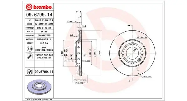 MAGNETI MARELLI 360406048900 Тормозной диск