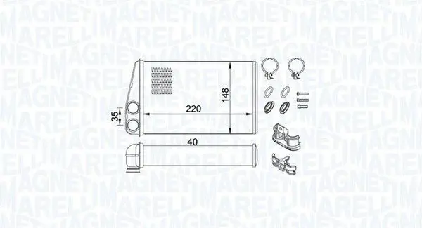 MAGNETI MARELLI 350218438000 Радиатор отопителя