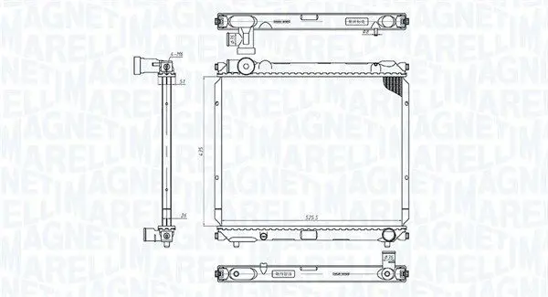 MAGNETI MARELLI 350213200700 Радиатор, охлаждение двигателя