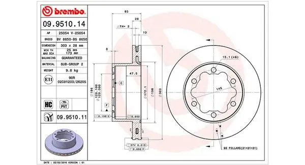 MAGNETI MARELLI 360406057200 Тормозной диск