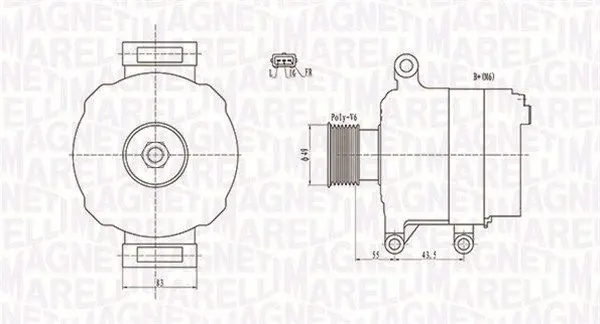 MAGNETI MARELLI 063731869010 Генератор