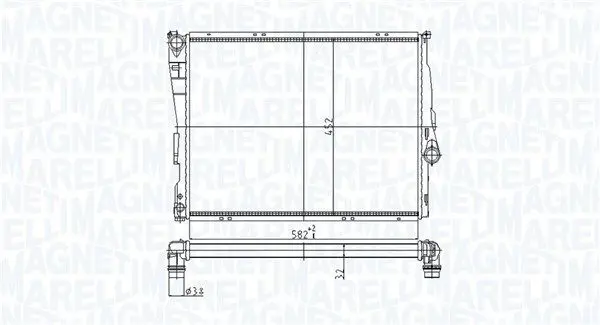 MAGNETI MARELLI 350213176800 Радиатор, охлаждение двигателя