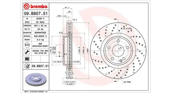 MAGNETI MARELLI 360406114801 Тормозной диск