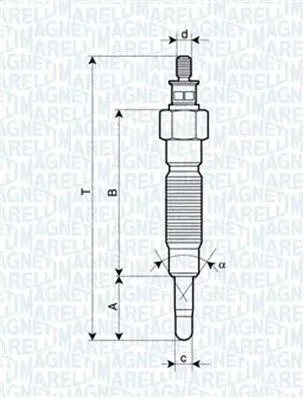MAGNETI MARELLI 062900064304 Свеча накаливания