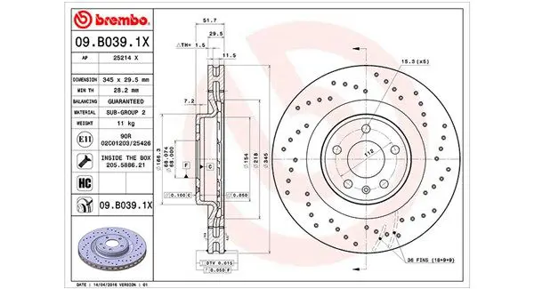 MAGNETI MARELLI 360406081602 Тормозной диск