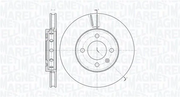 MAGNETI MARELLI 361302040778 Тормозной диск