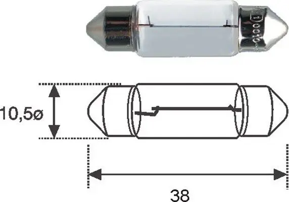 MAGNETI MARELLI 009418100000 Лампа накаливания C5W 12V