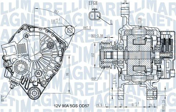 MAGNETI MARELLI 063731938010 Генератор