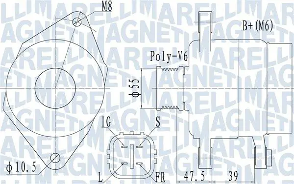 MAGNETI MARELLI 063731942010 Генератор