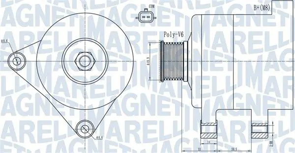 MAGNETI MARELLI 063731945010 Генератор