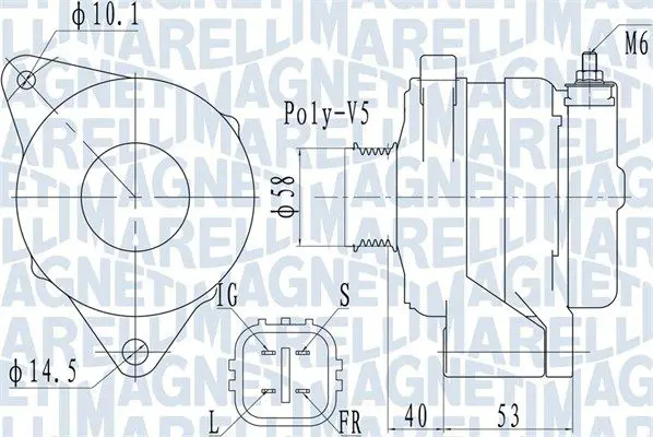MAGNETI MARELLI 063731950010 Генератор