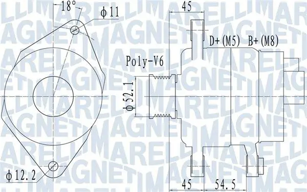 MAGNETI MARELLI 063732048010 Генератор