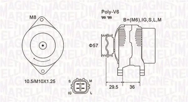MAGNETI MARELLI 063732102010 Генератор