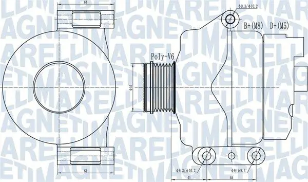 MAGNETI MARELLI 063732132010 Генератор