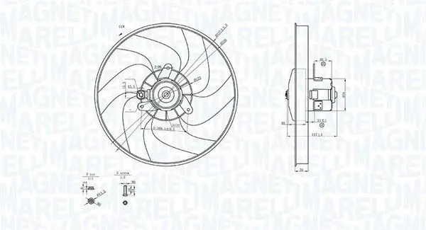 MAGNETI MARELLI 069422756010 Вентилятор, охлаждение
