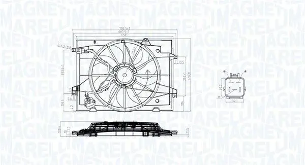 MAGNETI MARELLI 069422784010 Вентилятор, охлаждение
