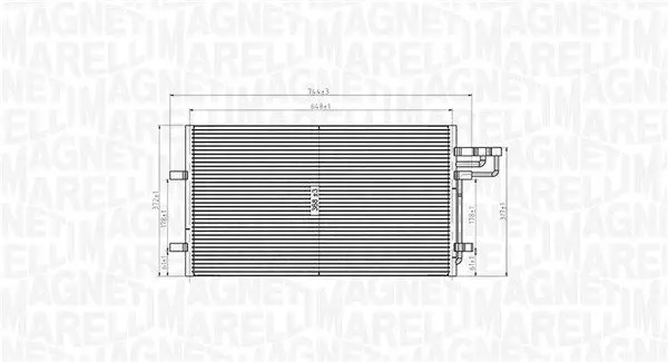 MAGNETI MARELLI 350203915000 Конденсатор, кондиционер