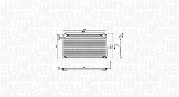 MAGNETI MARELLI 350203939000 Конденсатор, кондиционер