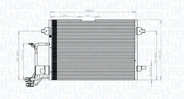 MAGNETI MARELLI 350203942000 BC942 Радиатор кондиционера