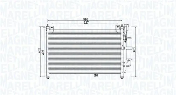 MAGNETI MARELLI 350203989000 Конденсатор, кондиционер