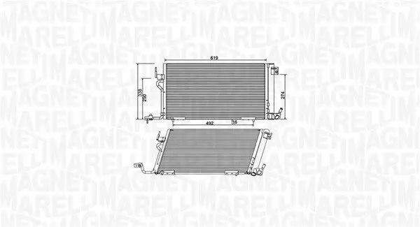 MAGNETI MARELLI 350203994000 Конденсатор, кондиционер