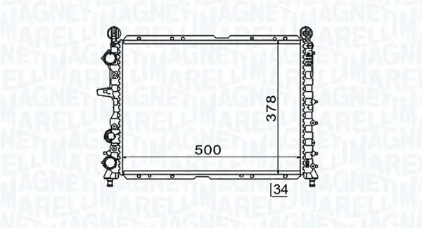 MAGNETI MARELLI 350213154600 Радиатор, охлаждение двигателя