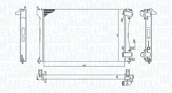 MAGNETI MARELLI 350213171300 Радиатор, охлаждение двигателя