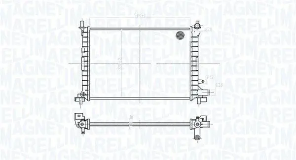 MAGNETI MARELLI 350213176900 Радиатор, охлаждение двигателя