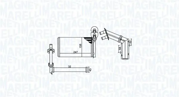MAGNETI MARELLI 350218484000 Теплообменник, отопление