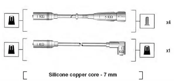 MAGNETI MARELLI 941055040529 MSK529 К-т высоковольтных