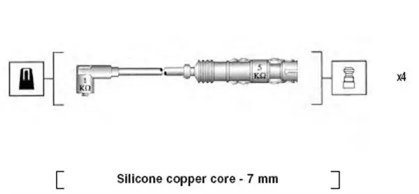 MAGNETI MARELLI 941175240763 Комплект проводов зажигания