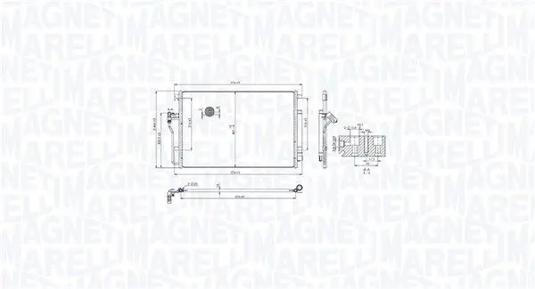 MAGNETI MARELLI 350203104300 Конденсатор, кондиционер