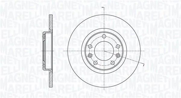 MAGNETI MARELLI 361302040711 Тормозной диск