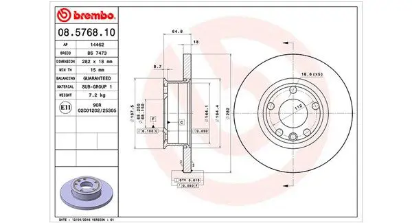 MAGNETI MARELLI 360406049000 Диск тормозной