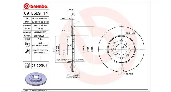 MAGNETI MARELLI 360406027700 Тормозной диск