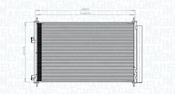 MAGNETI MARELLI 350203742000 Конденсатор, кондиционер