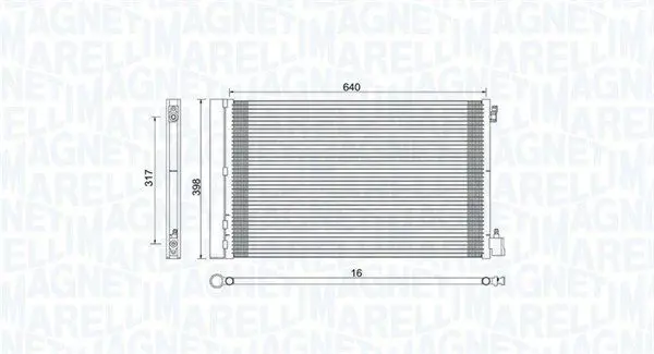 MAGNETI MARELLI 350203779000 Радиатор кондиционера