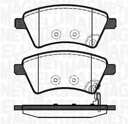 MAGNETI MARELLI 363916060241 Комплект тормозных колодок