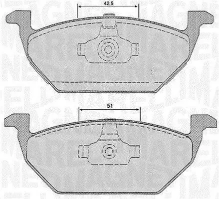 MAGNETI MARELLI 363916060134 Комплект тормозных колодок