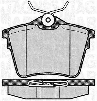 MAGNETI MARELLI 363916060616 Комплект тормозных колодок