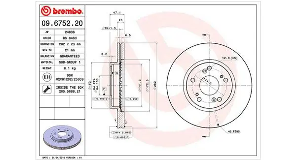 MAGNETI MARELLI 360406027900 Тормозной диск