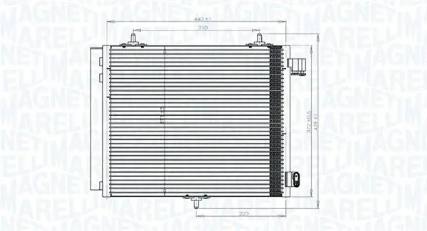 MAGNETI MARELLI 350203818000 BC818 Радиатор кондиционера