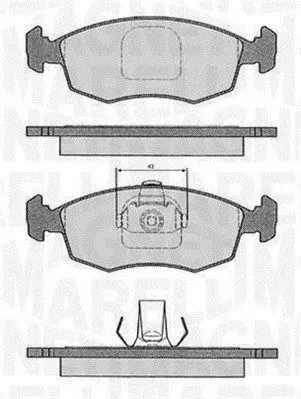 MAGNETI MARELLI 363916060233 Комплект тормозных колодок