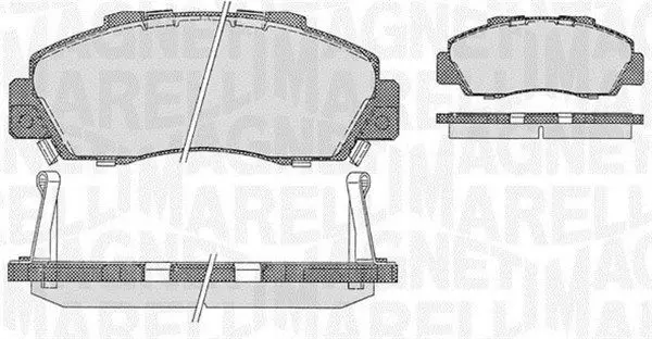 MAGNETI MARELLI 363916060274 Комплект тормозных колодок