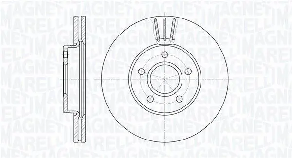 MAGNETI MARELLI 361302040136 Тормозной диск