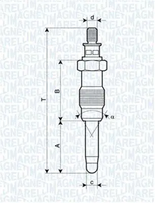 MAGNETI MARELLI 062587001304 Свеча накаливания